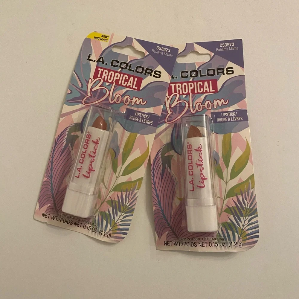 LA Colors Tropical Bloom Lipstick Bahama Mama New Sealed Bundle 2 Pack